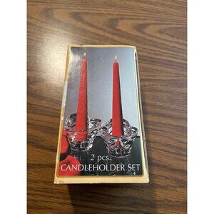 Borgonovo 2 piece candleholder set NOS